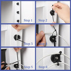 Yookeer 50 Pcs Magnetic Zip Tie Mount Base Black Magnetic Cable Clips Wire - Image 7