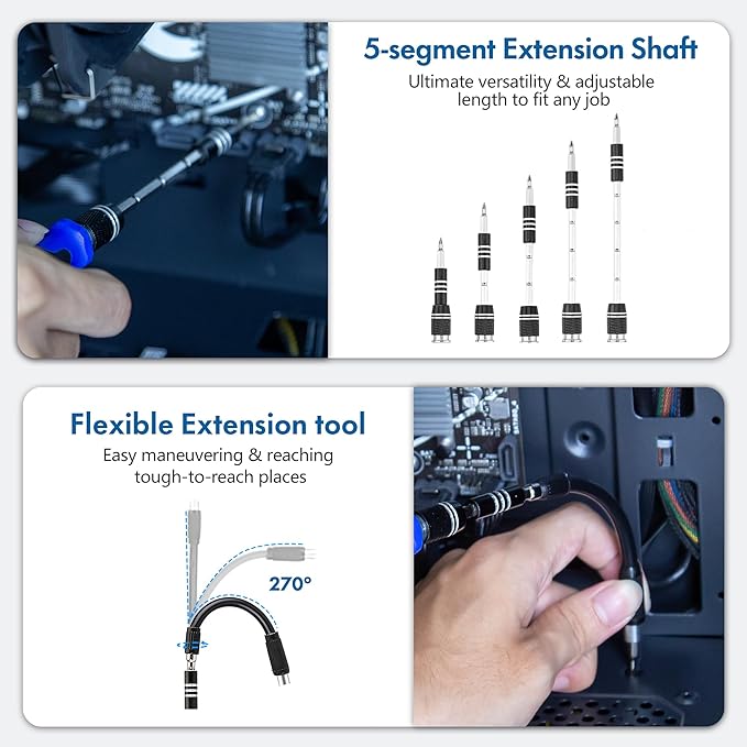 XOOL 82 in 1 Precision Screwdriver Set, Magnetic Electronics Repair Tool Kit - Image 5
