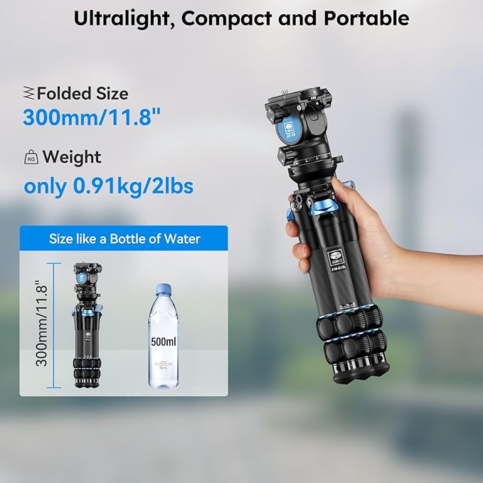 SIRUI AM-223L Carbon Fiber Mini Tabletop Tripod Kit, Compact Lightweight - Image 6