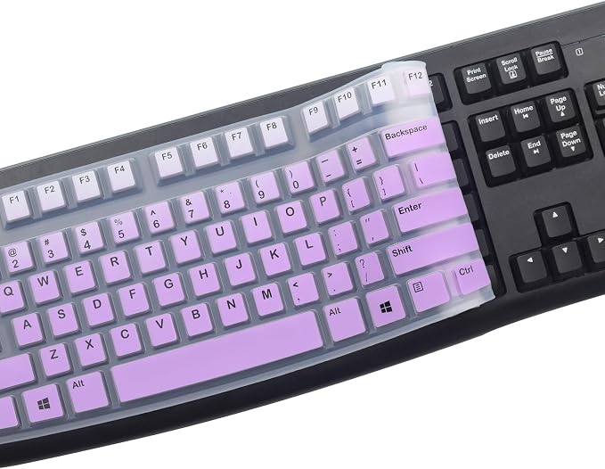 Silicone Keyboard Cover for Logitech K120 & MK120 Ergonomic Desktop USB Wired - Image 5