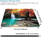 Deep Forest Waterfall Mouse Pad, Non-Slip Rubber Base Wireless Gaming MousePads - Image 2