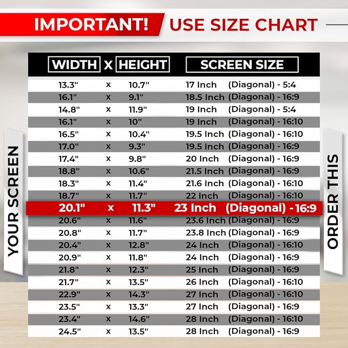 23 Inch 16:9 Computer Privacy Screen Filter - Image 3