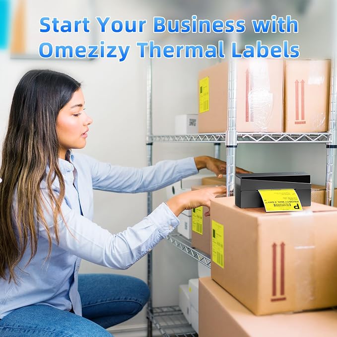 4x6 Thermal Labels, 1 Packs of 500 4x6 Fold Labels Yellow - Image 5