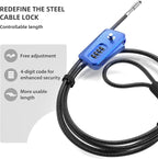 6ft Python Cable Lock for Bike, Trail Camera Locking, 4 Digit Combination Lock - Image 2