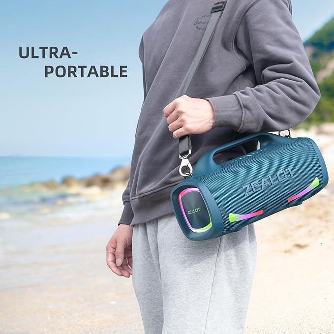 ZEALOT Bluetooth Speaker, 110W Peak Booming Sound Speakers Wireless, Dual - Image 7