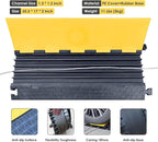 OrangeStar 2-Pack Rubber Cable Protector Ramp Heavy Duty 5-Channel Wire Cord - Image 3