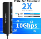 USB C to USB C Hub 10Gbps, 3 USB 3.2 Gen 2 Ports, 4K@60Hz HDMI, 100W PD - Image 3