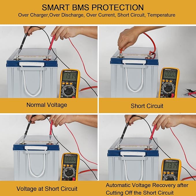 Weize 12V 200Ah LiFePO4 Lithium Battery, Built-in Smart BMS, 8000+ Deep Cycles - Image 4