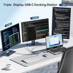 USB C Hub USB C Docking Station Dual Monitor14-IN-1 Triple Display Multiport - Image 3