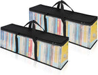CCidea DVD Storage Bags Set of 2, Stackable DVD/CD/Blu Ray Storage Cases by CCidea