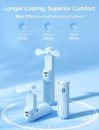JISULIFE Handheld Fan with 4500 mAh Powerbank Max 37 Hours Runtime, Pocket - Image 3