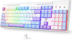 RisoPhy Wireless Gaming Keyboard, Tri-Mode BT5.0/2.4GHz/USB-C, RGB Light up by RisoPhy