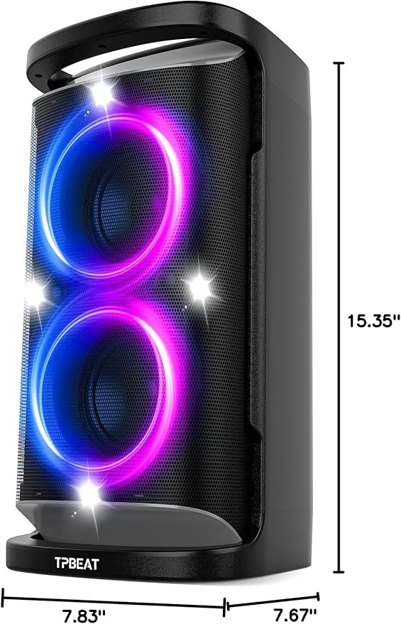 Portable Bluetooth Speaker: 160W Peak Powerful Loud Sound Deep Bass Wireless - Image 7