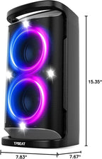Portable Bluetooth Speaker: 160W Peak Powerful Loud Sound Deep Bass Wireless - Image 7