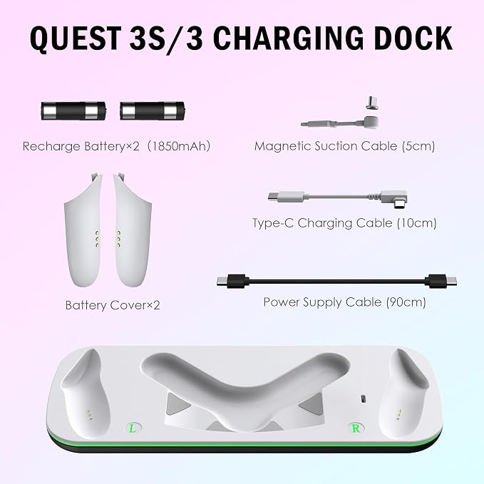 Charging Dock for Quest 3S, VR Stand for Meta Quest3, Charge Station for Oculus - Image 4