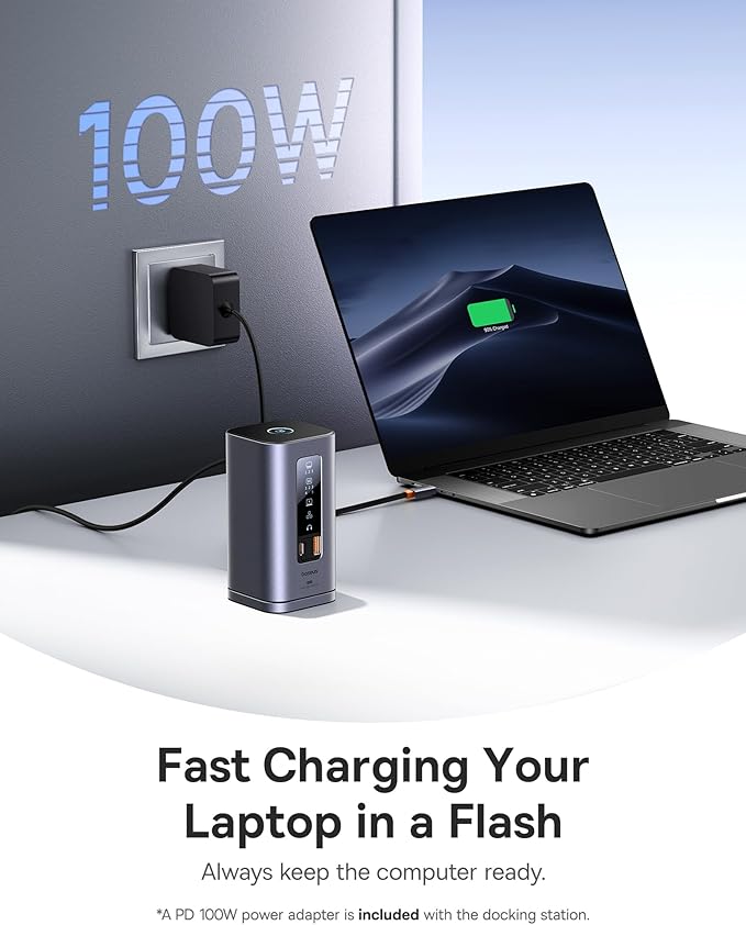 Baseus Laptop Docking Station, 11 in 1 Triple 4K Display HDMI/DP, 10Gbps USB - Image 5