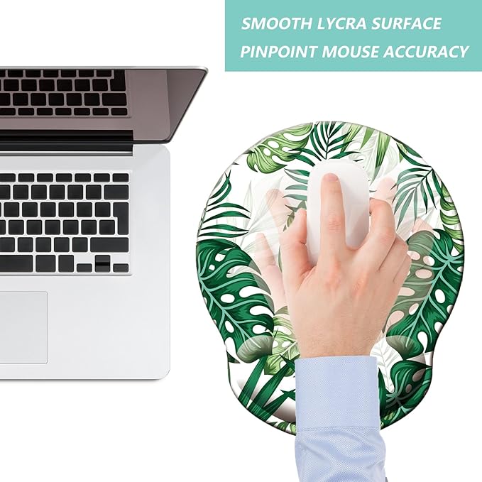 Mouse Pad with Wrist Support, Ergonomic Mouse Pad with Memory Foam Wrist Rest - Image 7