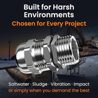 QILIPSU 4pcs 1/2" NPT 304 Stainless Steel Cable Gland Long Thread Waterproof - Image 8