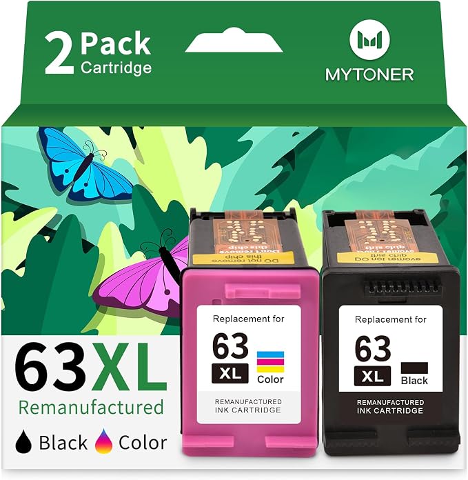 MYTONER 63XL Color Ink Cartridges Replacement by MYTONER