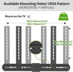 USX MOUNT Universal Soundbar Mount, Sound Bar TV Bracket - Image 4