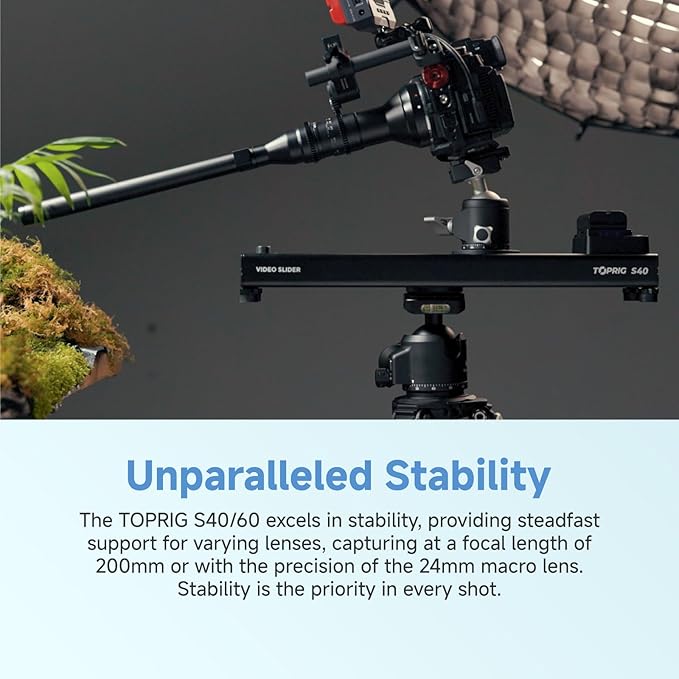 Accsoon Motorized Camera Slider, Adjustable 16''/40 cm Bluetooth Video Slider - Image 5