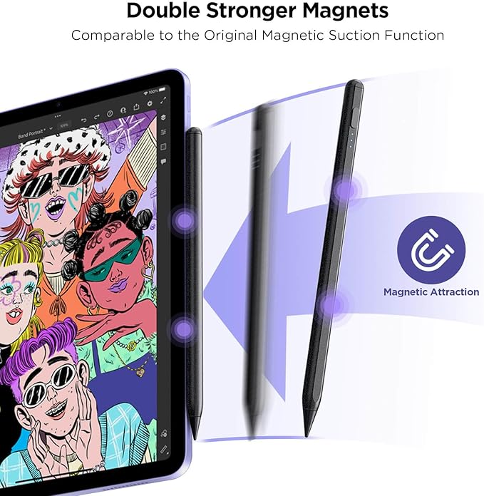 Stylus Pen for iPad 2018-2025, 15Mins Fast Charge for Apple Pencil, Palm - Image 7