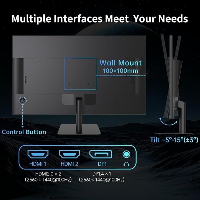 KTC 32 Inch 2K Computer Monitor, IPS 1440p Monitor - Image 8