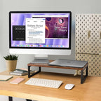 ARCOBIS 20 Inch Monitor Riser, Wood & Metal Computer Monitor Stand Riser - Image 6