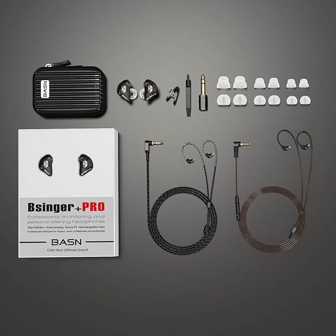 BASN Bsinger PRO in-Ear Monitors Hybrid Dynamic Dual Drivers Two Detachable - Image 6