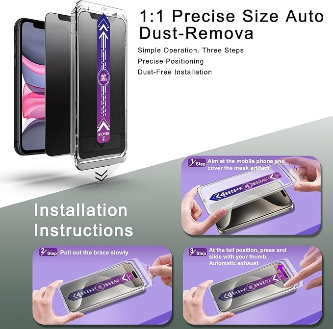 2 Pack Matte Privacy Screen Protector - Image 3