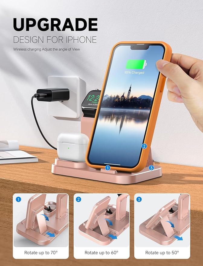 Wireless Charging Station 3 in 1 RJR Compatible - Image 5