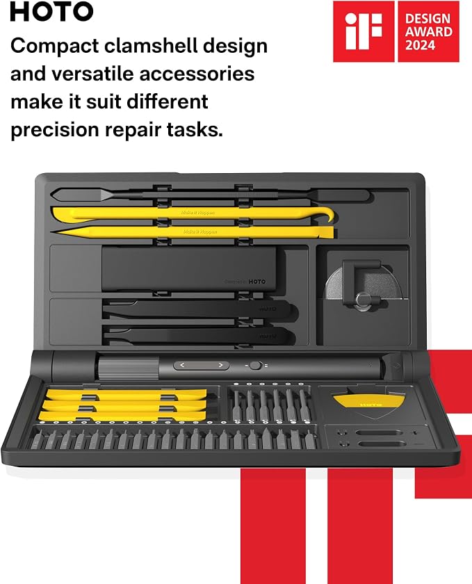 HOTO Precision Screwdriver Set, 110° Upright Workpad, Mini Electric Screwdriver - Image 8