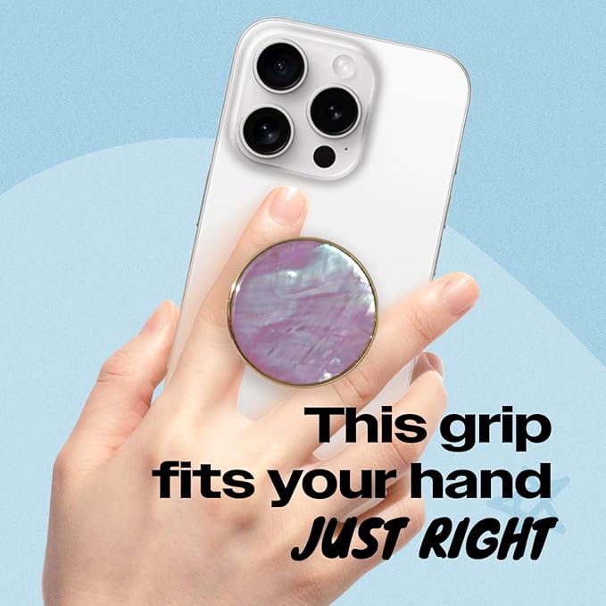 OnTheGrip Cute Natural Seashell Design Round Shape Collapsible Mobile Phone - Image 2