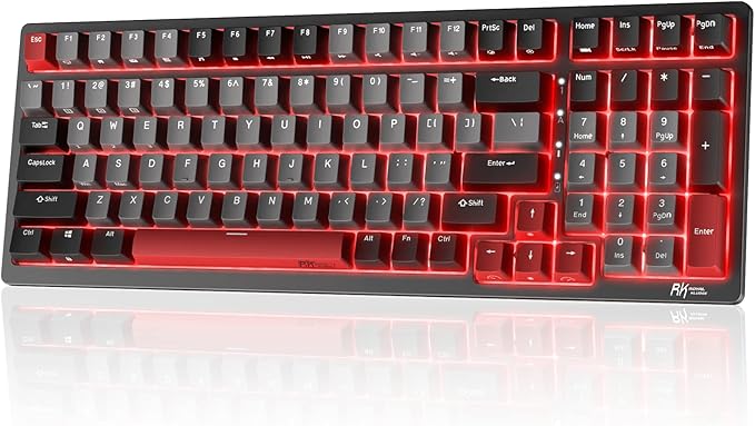 RK ROYAL KLUDGE RK98 Gaming Keyboard, Wireless Mechanical Keyboard 100 Keys by RKROYALKLUDGE