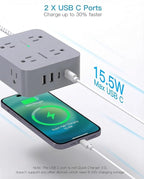 HANYCONY 10 Ft Surge Protector Power Strip, Extension Cord - Image 4