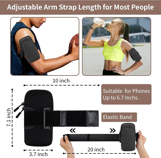 Phone Arm Bands for Running, Armband Cell Phone Holder for Exercise - Image 3