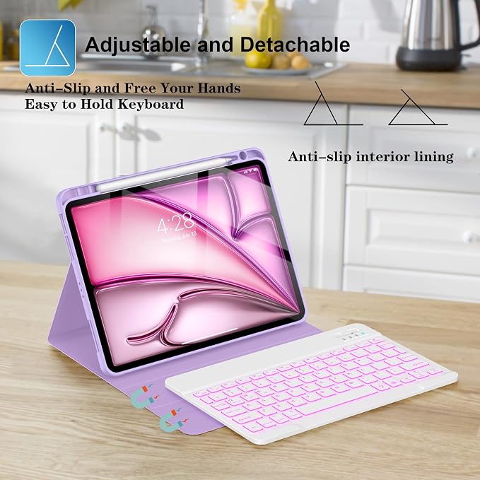 Supveco Keyboard Case for iPad Air 11 Inch, iPad Air 5th/4th Generation - Image 5