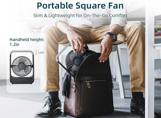 Battery Powered Fan, 10000mah Portable Desk Fan - Image 6