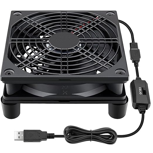 Wathai Cooling Case Fan for Receiver DVR Xbox TV Box Router 120mm x 25mm 5V USB by Wathai