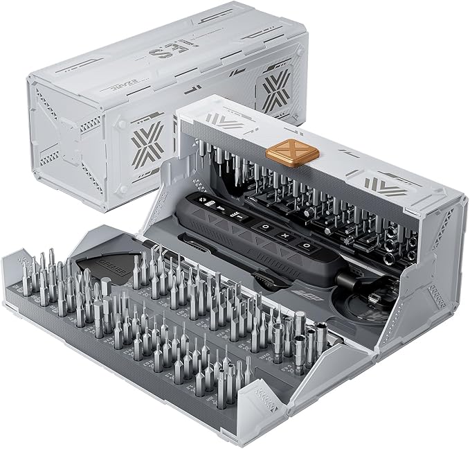 EZARC Electric Screwdriver Set, 181 in 1 Cordless Screwdriver, 3 Torque Settings by EZARCTools