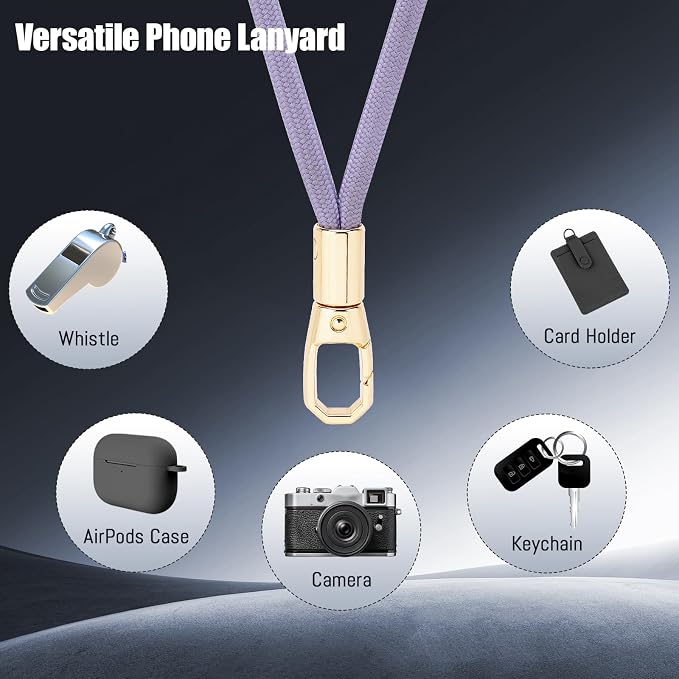 Phone Lanyard 2 Pack, 2x Adjustable Crossbody Phone Strap, 2x Tether Tab - Image 6