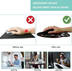 Mouse Pad with Wrist Support, Ergonomic Mouse Pad with Memory Foam Wrist Rest - Image 2
