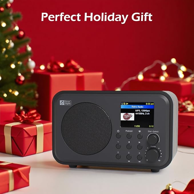 Ocean Digital WR-336M Wi-Fi Internet FM Radio, 2.4” Color Display, USB Playback - Image 7