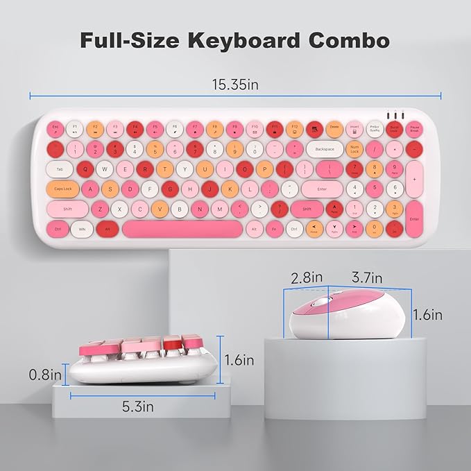 KNOWSQT Wireless Keyboard and Mouse Combo, USB Receiver Plug and Play, - Image 8