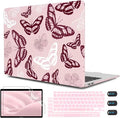 CISSOOK Butterfly Case for MacBook Air 13 Inch Pink 2021 2020 2019 2018 Release by CISSOOK