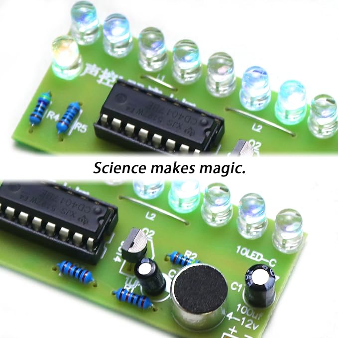 Soldering Practice Kit Sound-Activated LED Chaser Kit - Image 6
