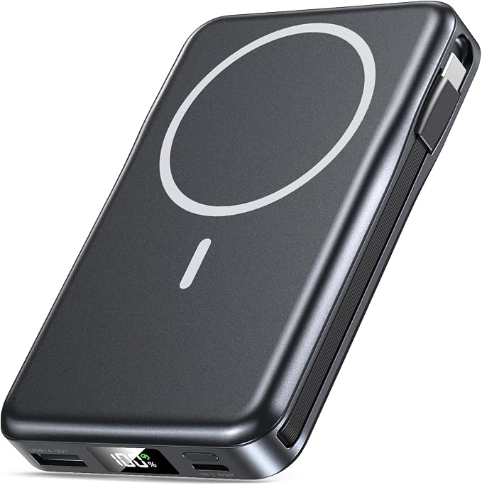 Magnetic Portable Charger, 10000mAh Power Bank, 5 in 1 Portable Charger by Unknown
