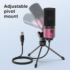 FIFINE USB Podcast Condenser Microphone Recording On Laptop, No Need Sound Card - Image 5