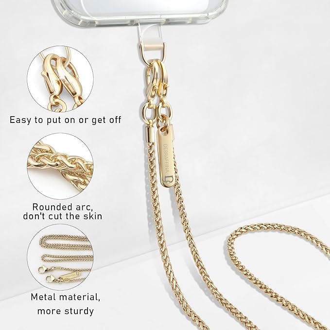 Metal Phone Chain, Crossbody Detachable Phone Lanyard - Image 4