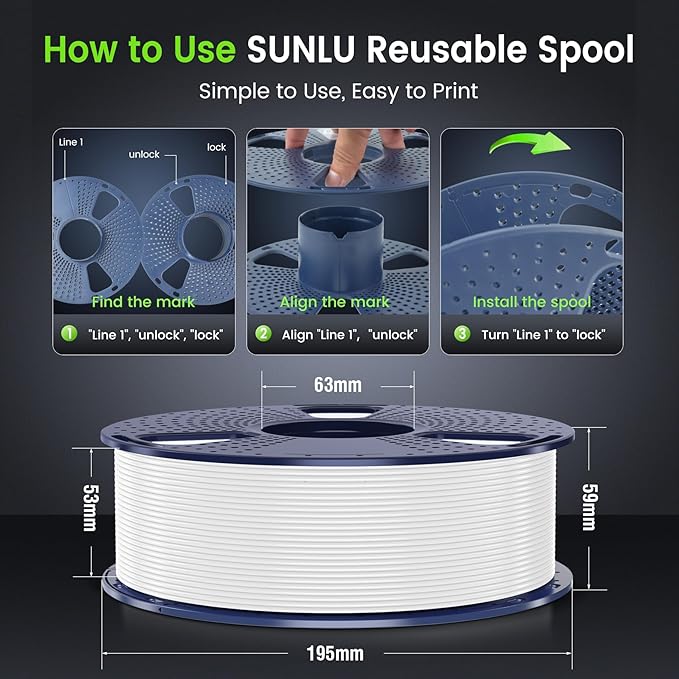 SUNLU PETG Glow in The Dark Filament Bundle, Luminous PETG 3D Printer Filament - Image 8
